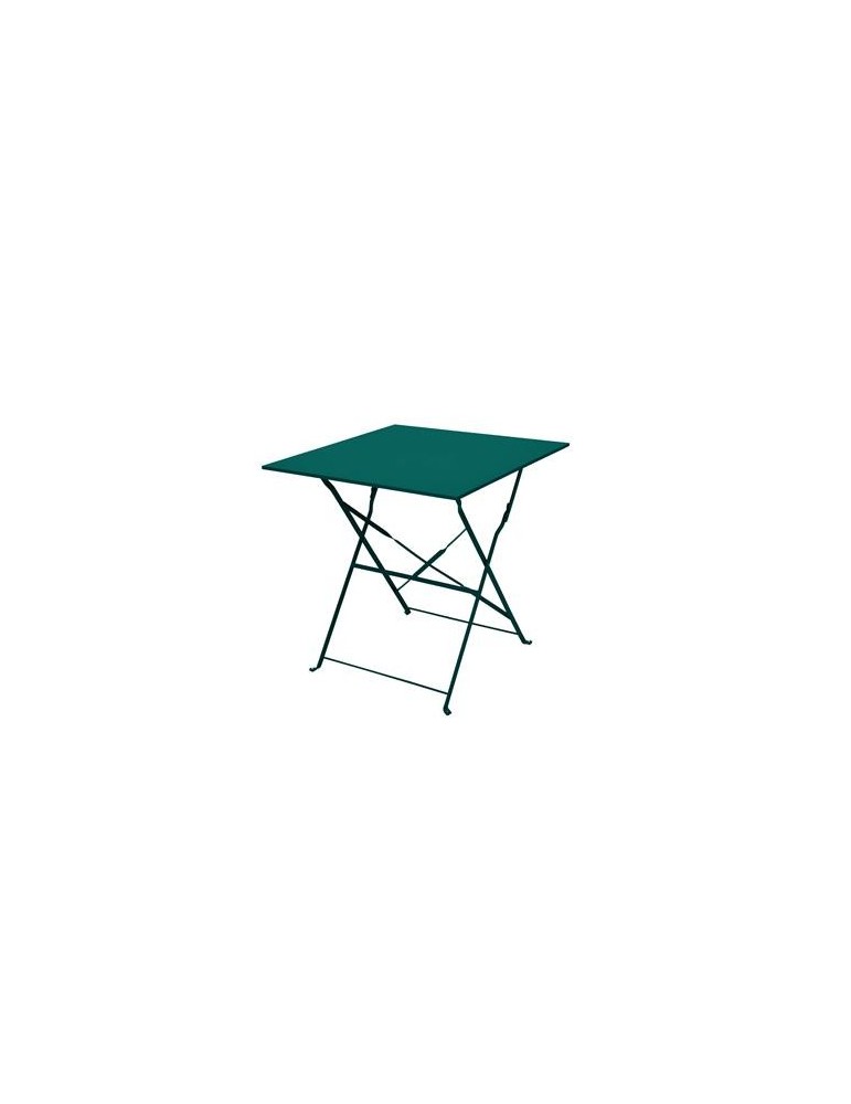 MESA BALCON PLEGAB.ACERO 60X60CM.CORDELIA TURQUESA