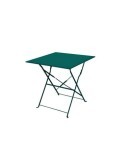 MESA BALCON PLEGAB.ACERO 60X60CM.CORDELIA TURQUESA