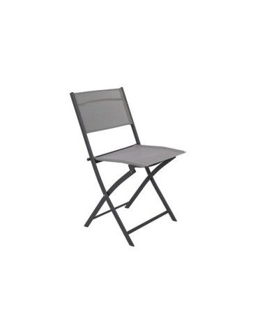 SILLA ALUMINIO PLEGABLE ELEA TEXALINE ANTRACITA