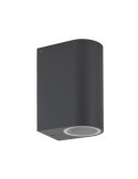 APLIQUE DE PARED 2XGU10 150MM IP54 GRAFITO