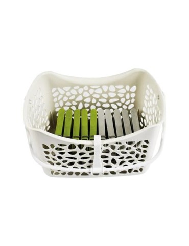 CESTO CON 24 PINZAS PLASTICO RECICLADO 5152124