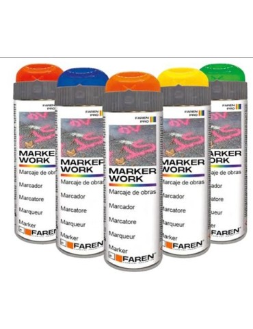 MARCADOR DE OBRA PROFESIONAL SPRAY  NARANJA 500ML