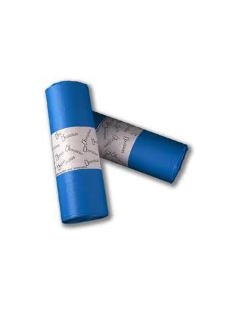 BOLSA BASURA 85X100 AZUL GALGA 90 100L (ROL-10)