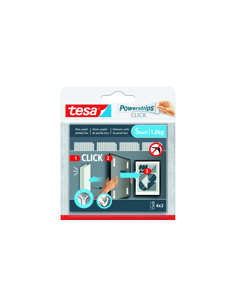 TIRAS CUELGA CUADROS POWERSTRIPS CLICK 4X2 PEQUEÑA