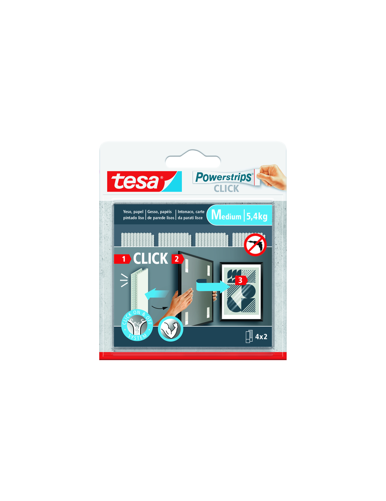 TIRAS CUELGA CUADROS POWERSTRIPS CLICK 4X2 MEDIANA