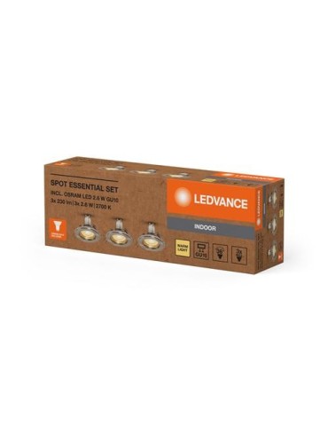 FOCO SPOT ESSENTIAL NIQUEL 2.6W GU10 BL-3