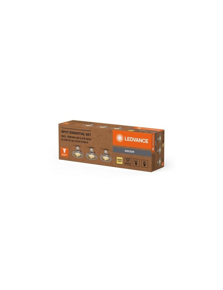 FOCO SPOT ESSENTIAL NIQUEL 2.6W GU10 BL-3