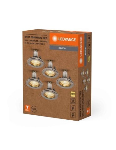 FOCO SPOT ESSENTIAL NIQUEL 2.6W GU10 BL-5