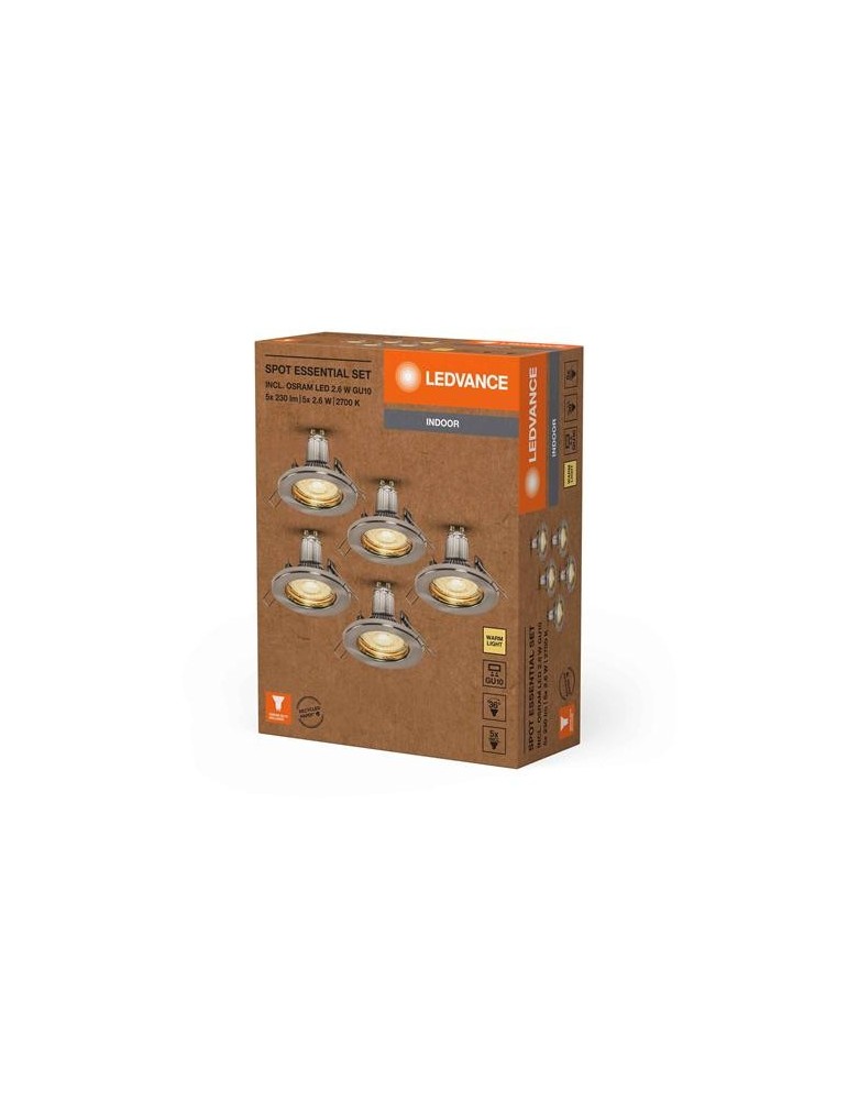 FOCO SPOT ESSENTIAL NIQUEL 2.6W GU10 BL-5