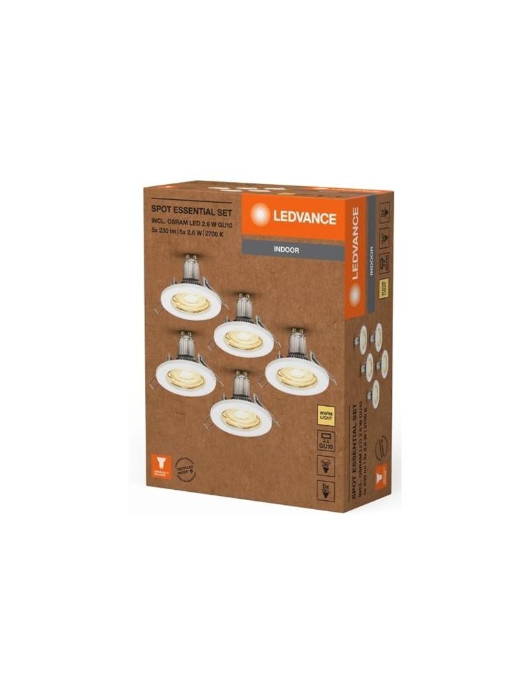 FOCO SPOT ESSENTIAL BLANCO 2.6W GU10 BL-5