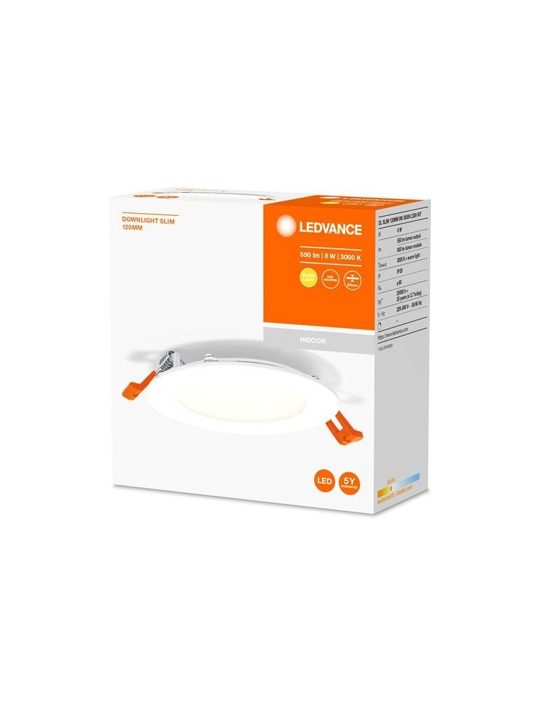 FOCO DOWNLIGHT SLIM 120MM 8W 3000K 230V BLANCO