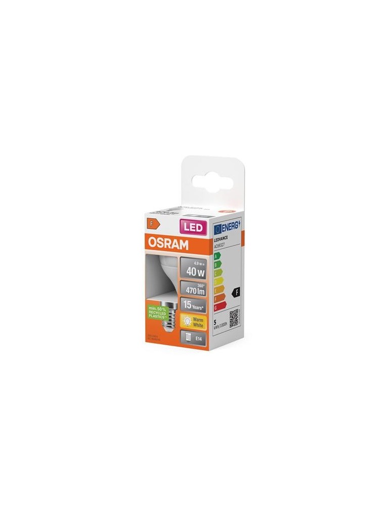 BOMBILLA LED ESFERICA 4.9W/827 E14 CALIDA