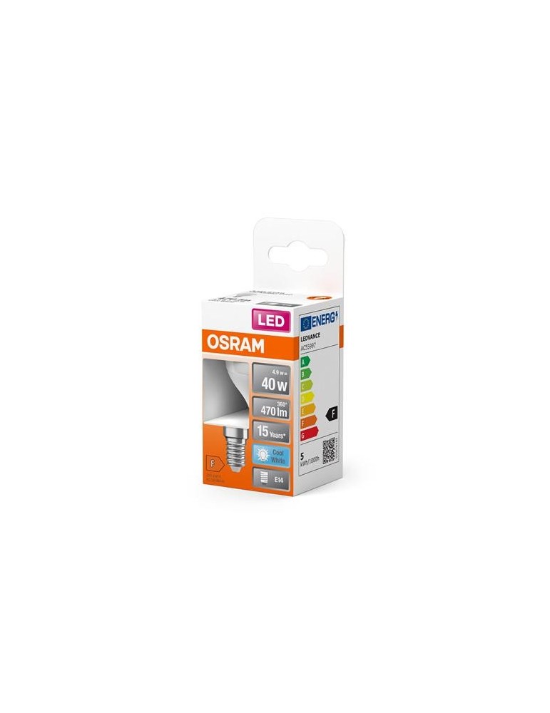 BOMBILLA LED ESFERICA 4.9W/840 E14 NEUTRA