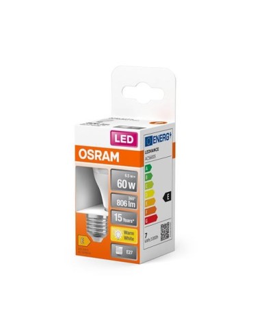 BOMBILLA LED ESFERICA 7W/827 E27 CALIDA