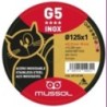 DISCO CORTE INOX G5 4 ESTRELLAS 125X1X22.23MM