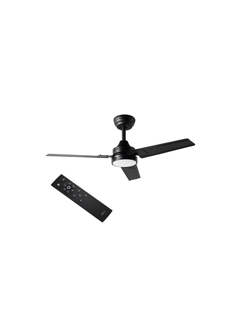 VENTILADOR DE TECHO METAL 40W 106CM NEGRO LED 15W