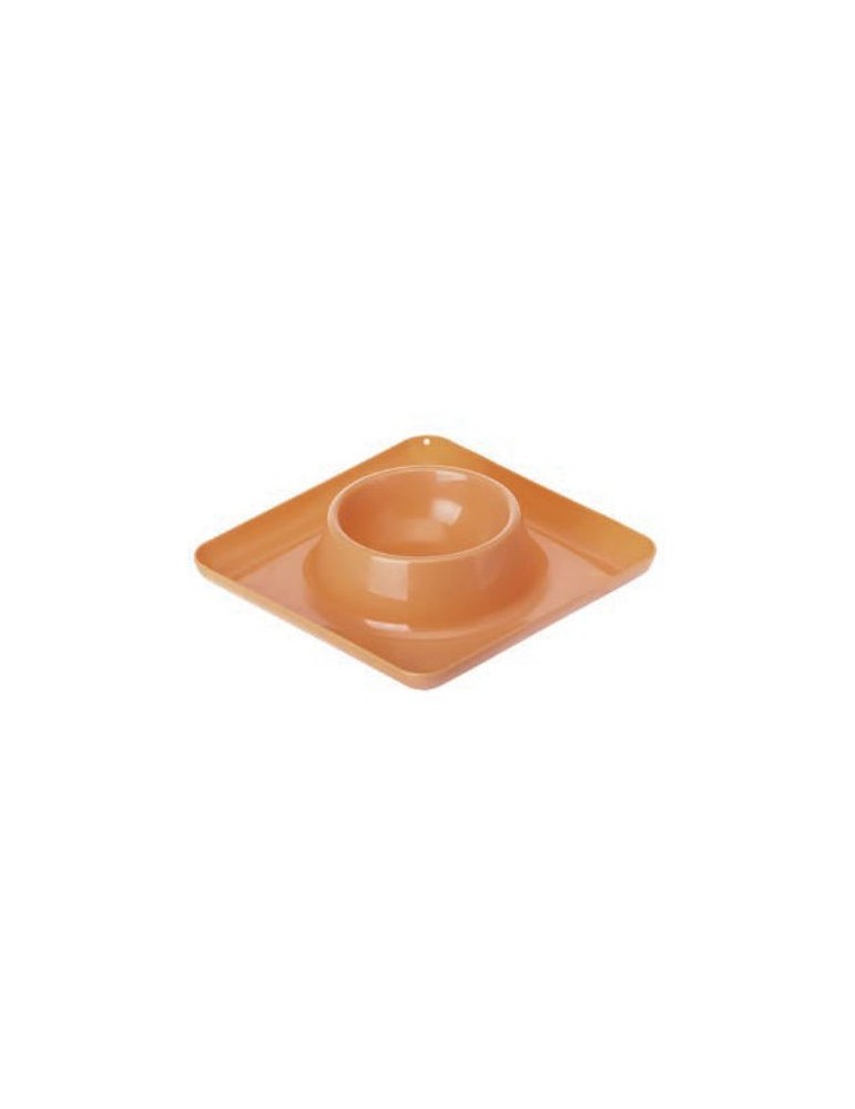 COMEDERO WALL OFF PETS CLUB PEQUEÑO NARANJA 11590