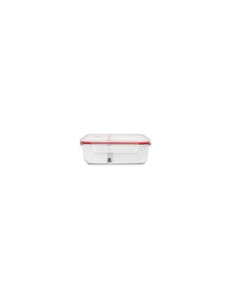 CONTENEDOR RECTANGULAR VIDRIO DIVIDIDO 1360 ML.