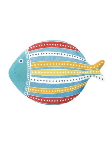 PLATO PESCADO GRANDE 31X21.5CM PORCELANA ROJO