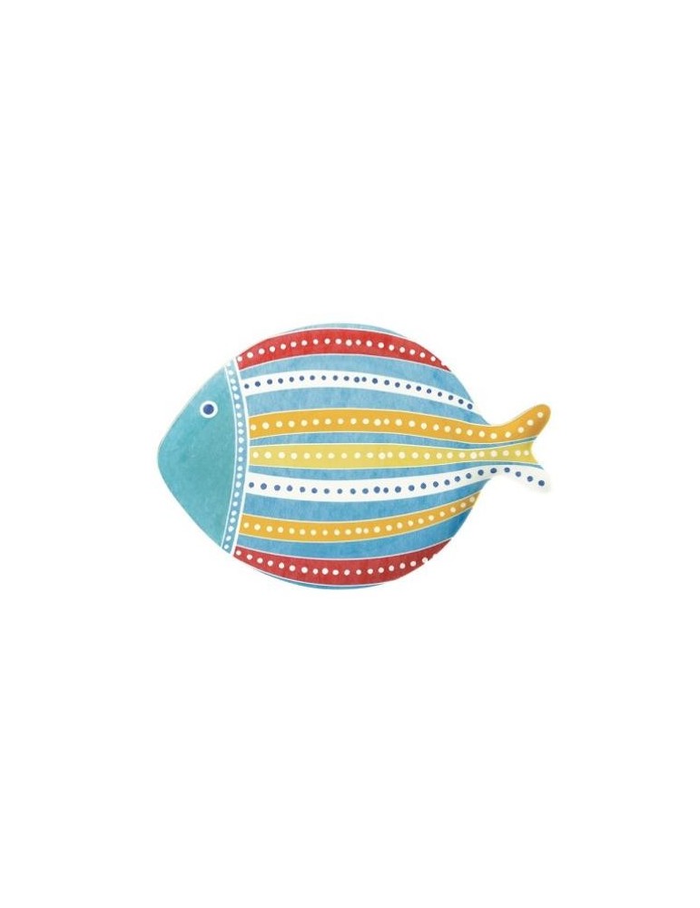 PLATO PESCADO GRANDE 31X21.5CM PORCELANA ROJO