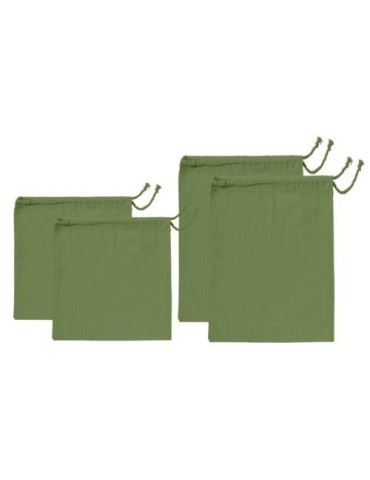 SET 4 BOLSAS VERDES 22X27/30X40 PARA VERDURAS