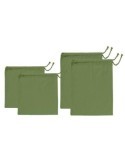 SET 4 BOLSAS VERDES 22X27/30X40 PARA VERDURAS