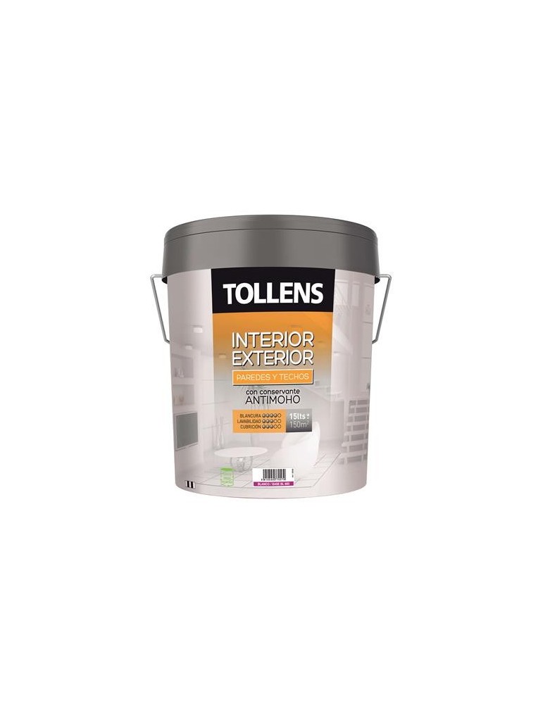 PINTURA PLASTICA INTERIOR EXTERIOR BLANCO 15L