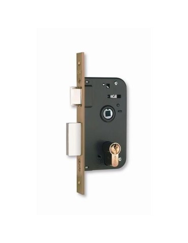 CERRADURA EMBUTIR 600-80X50 HIERRO NIQUELADO