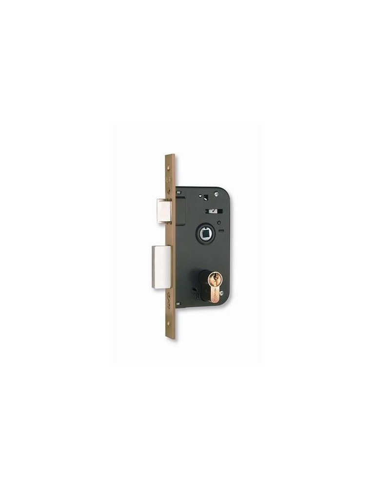 CERRADURA EMBUTIR 600-80X50 HIERRO NIQUELADO