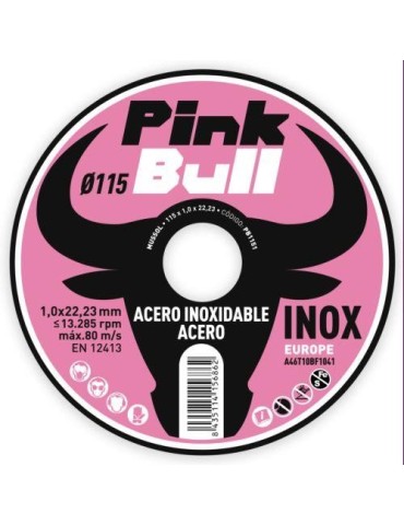 DISCO CORTE EXTRAF. INOX. PINK BULL 115 MM. PB1151