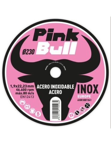 DISCO CORTE EXTRAF. INOX. PINK BULL 230 MM. PB2302