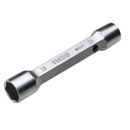 LLAVE TUBULAR EXAGONAL DOS BOCAS CROMO 12-13