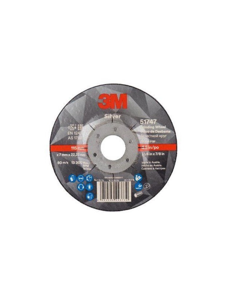 DISCO DESBASTE SILVER T27 115X7X22.23MM. PN51747