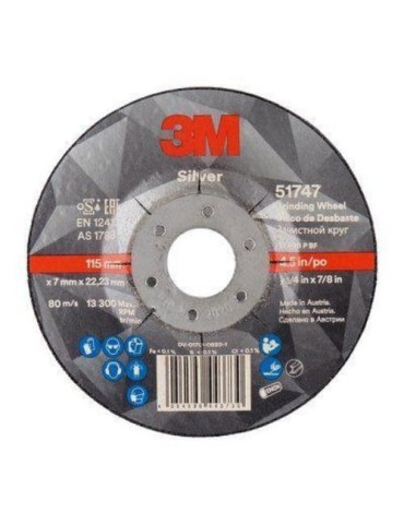 DISCO DESBASTE SILVER T27 127X7X22.23MM. PN51748