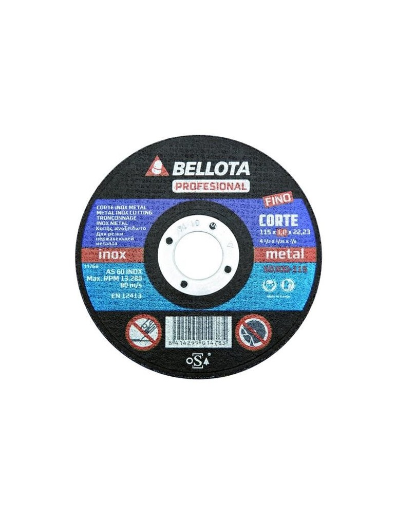 DISCO ABRASIVO CORTE INOX-METAL FINO 50300-125