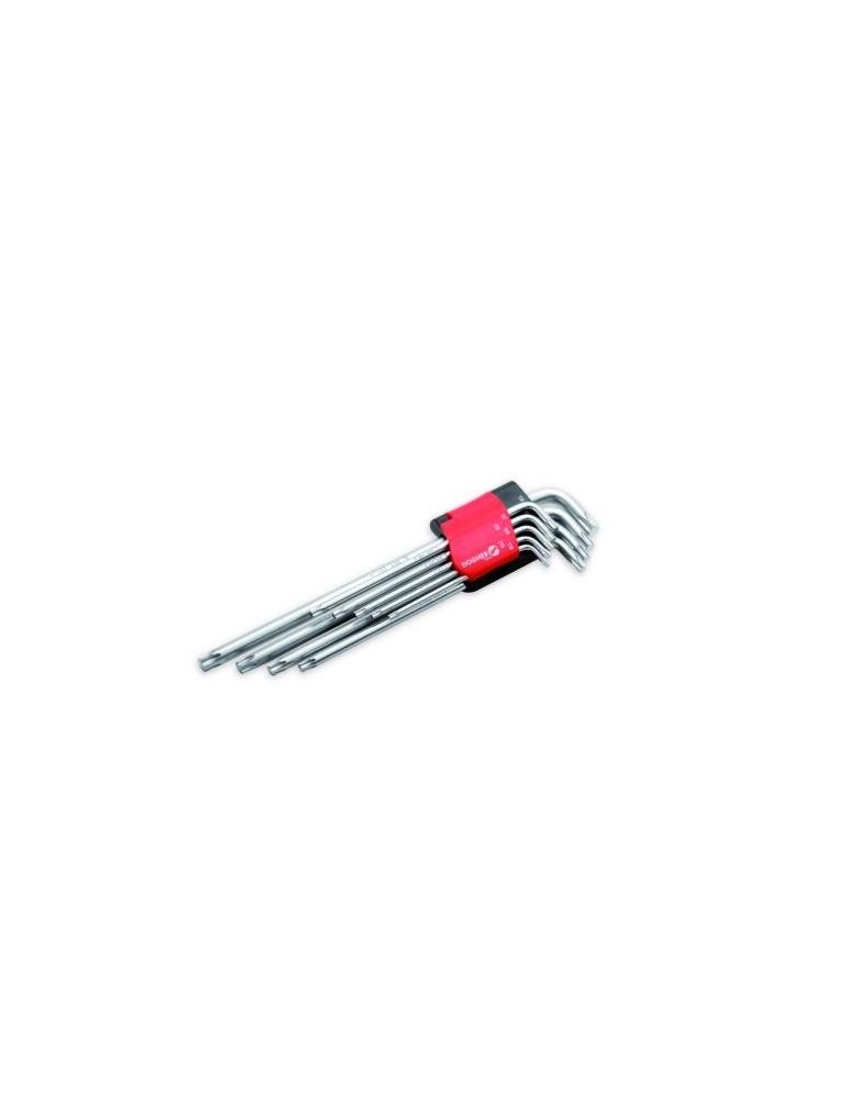 JUEGO 9 LLAVE TORX LARGA MACHO T10-50 608-009
