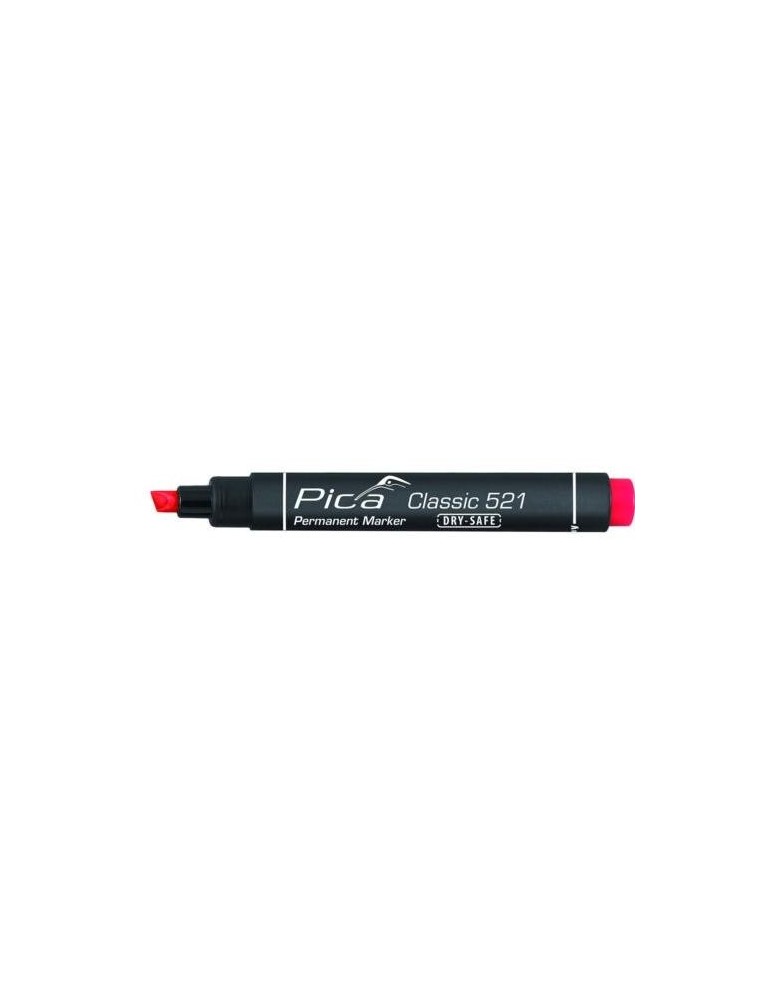 MARCADOR PERMANENTE PICA TIPO PINCEL ROJO
