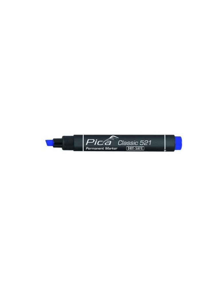 MARCADOR PERMANENTE PICA TIPO PINCEL AZUL