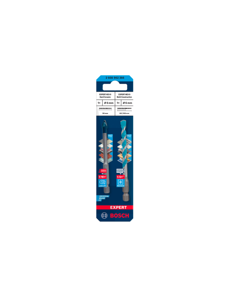 CONJUNTO BROCA CERAMIC HEX-9 +MULTIC HEX-9 6MM
