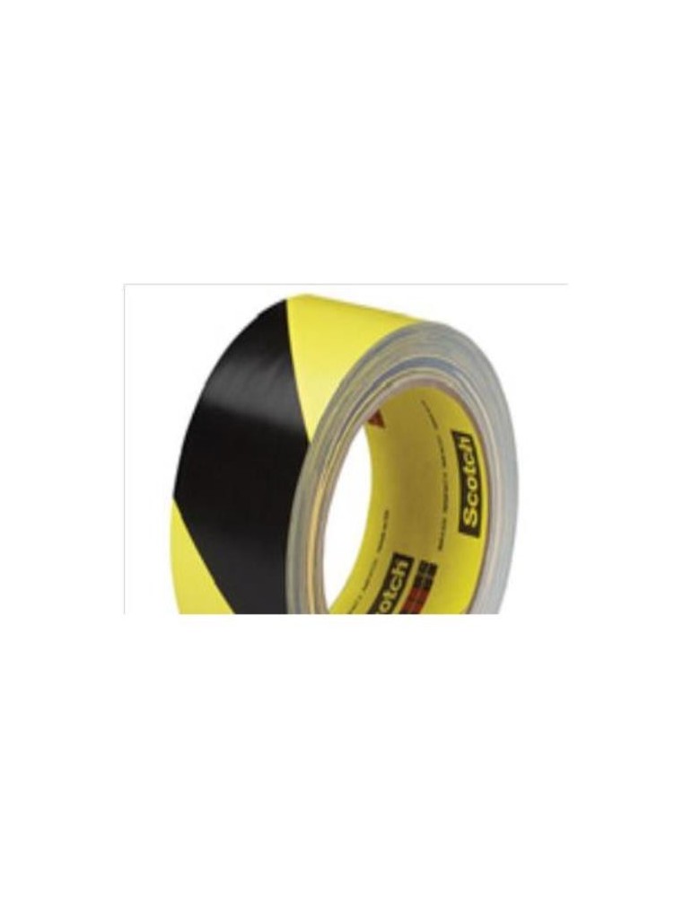 CINTA VINILO FRANJA SEGURIDAD NEGRO AMARILLO   766