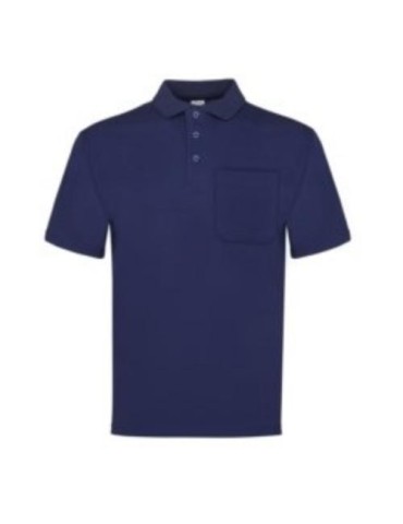 POLO M/CORTA AZUL 1 BOLSILLO T. M 100-AM