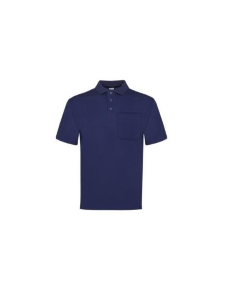 POLO M/CORTA AZUL 1 BOLSILLO T. M 100-AM