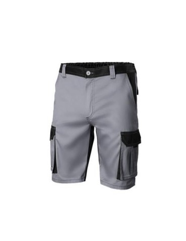 BERMUDA BICOLOR MULTIBOLSILLOS GRIS/NEGRO T-40