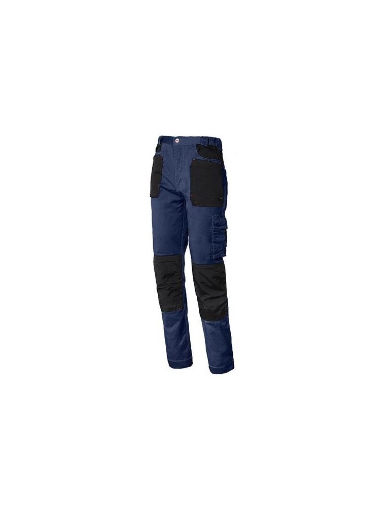 PANTALON STRETCH AZUL/ NEGRO 8730 T-L