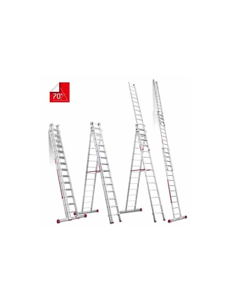 ESCALERA MULTIUSO DE TRES TRAMOS CON 14 PELDAÑOS