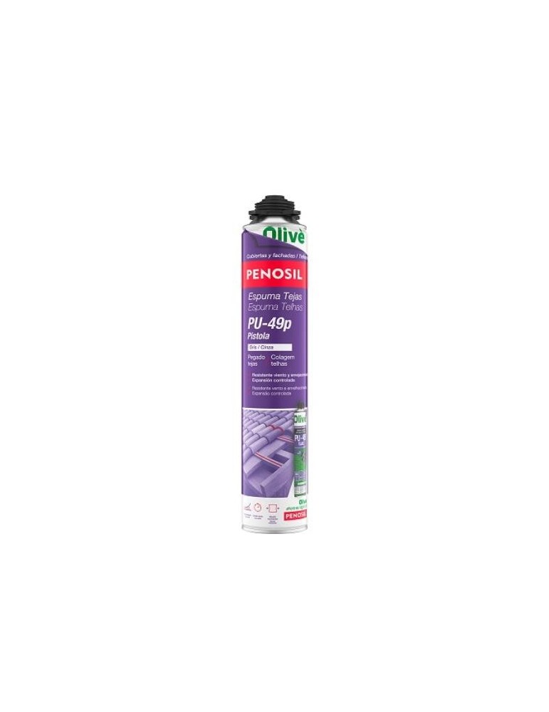 ESPUMA POLIURETANO PENOSIL PU-49 TEJAS PIST. GRIS
