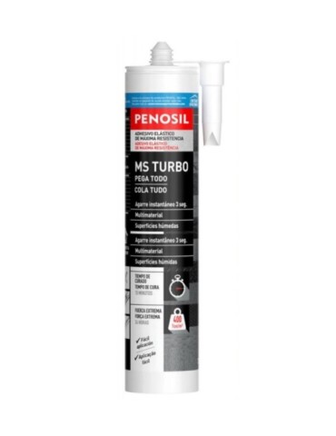 ADHESIVO POLIMERO PENOSIL TURBO 3 SEG. NEGRO 290ML