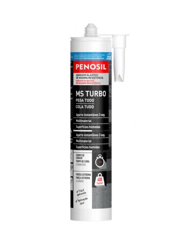 ADHESIVO POLIMERO PENOSIL TURBO 3 SEG. NEGRO 290ML