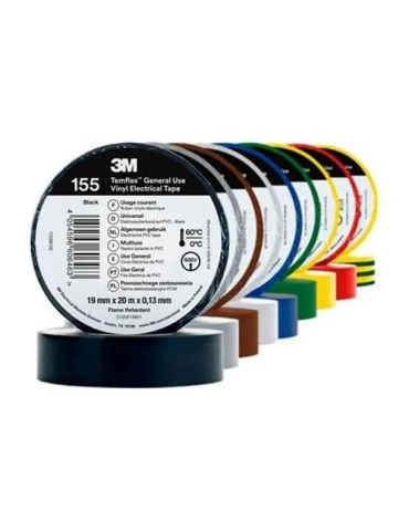 CINTA ELÉCTRICA PVC TEMFLEX 155 PVC AMAR 19MMX20M