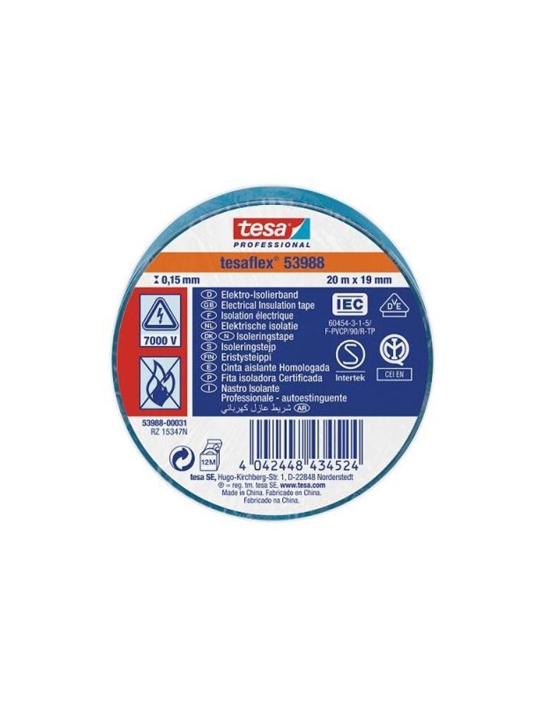 CINTA AISLANTE 20X19 AZUL     53988-31